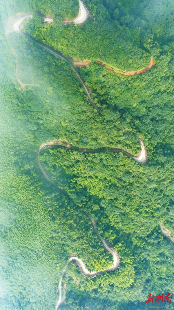 過(guò)去梯危徑險(xiǎn)的智峰山，如今修通了盤(pán)山公路