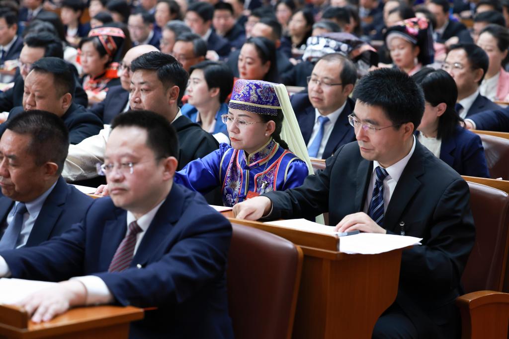 3月11日，第十四屆全國人民代表大會第二次會議在北京人民大會堂舉行閉幕會。新華社記者 王曄 攝