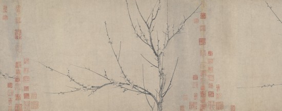 宋 揚無咎 《四梅花圖》卷（局部）